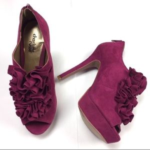 Magenta Platform Heels